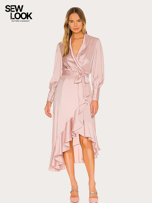 Florence Wrap Dress Misses' PDF Pattern