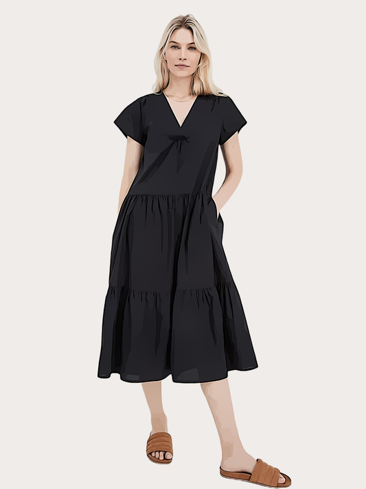 Aura Tired Dress Misses' PDF Pattern