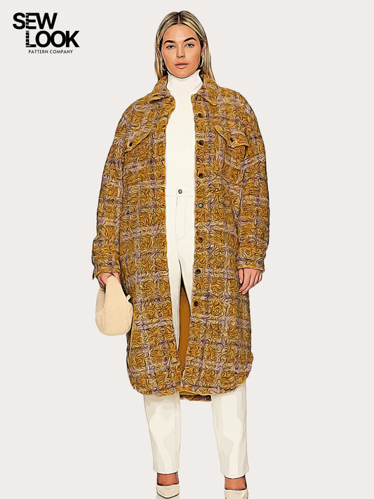 Isabella Shacket Coat Misses' PDF Pattern