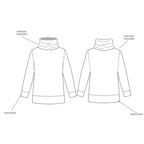 Line art hot sale turtleneck sweater