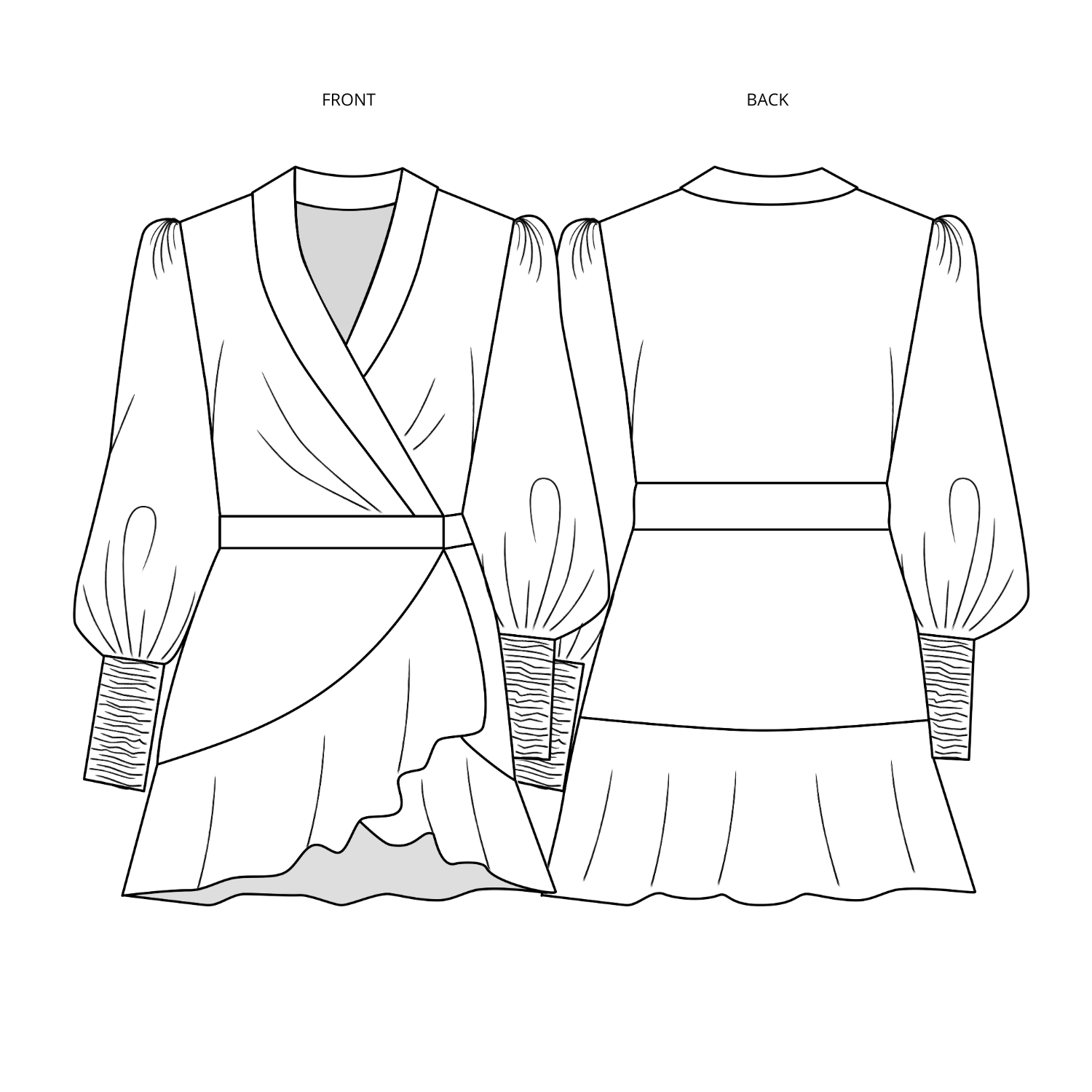long sleeve short dress pattern Ruby Dress PDF Pattern