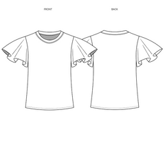 Cara Flutter T-Shirt Misses' PDF Pattern