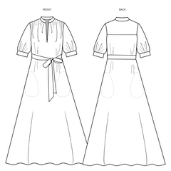 Charlotte Day Belted Dress Misses' PDF Pattern